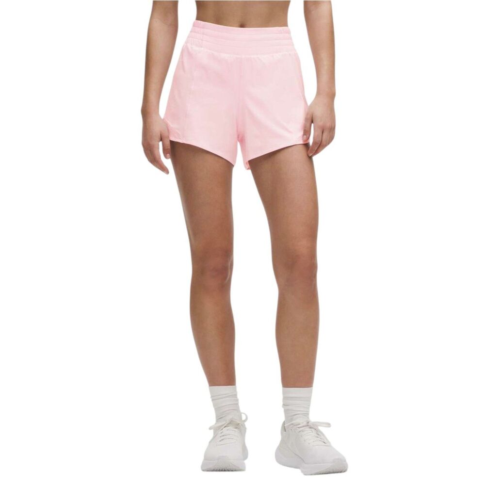 Lululemon Hotty Hot High-Rise Lined Short 4" Pink Organza